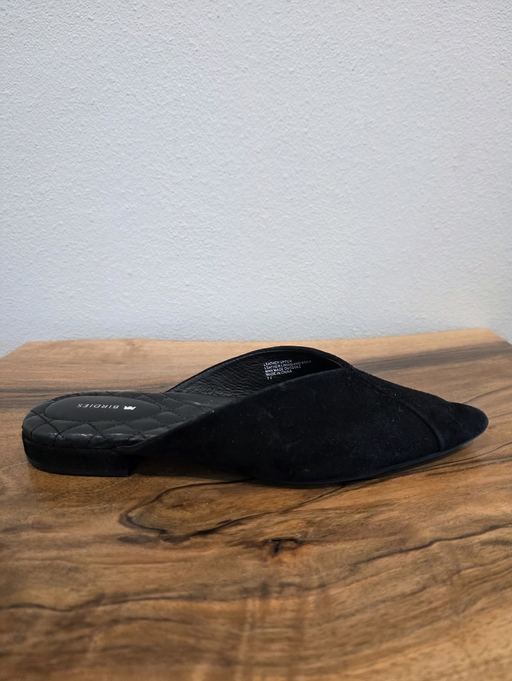 Birdies Swan Black Suede Mules - Picture 9 of 12